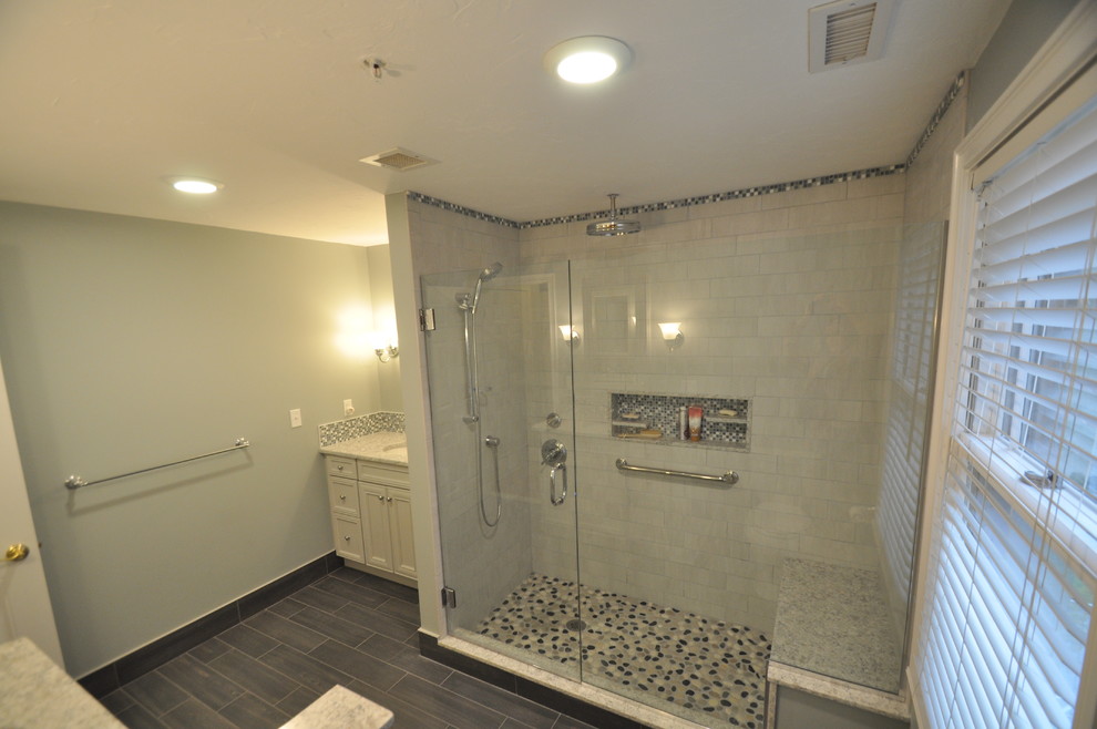 Spacious Master Bathroom in Cool Hues - Project 3121