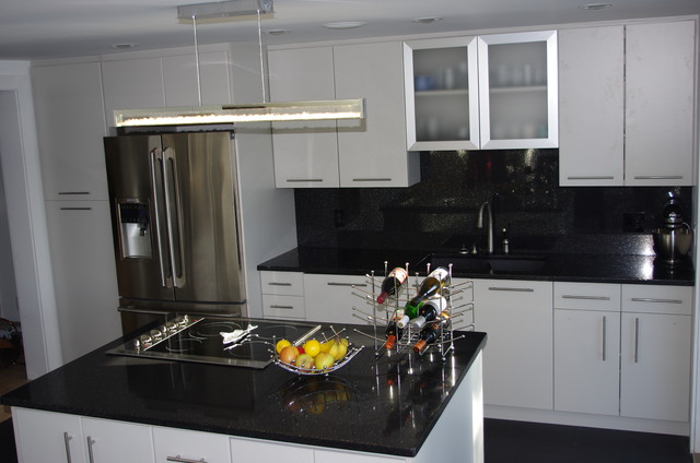 Black Sparkle Quartz Contemporary Kitchen Vancouver By Bg