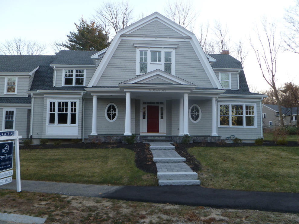 Inspiration for a transitional home design remodel in Boston