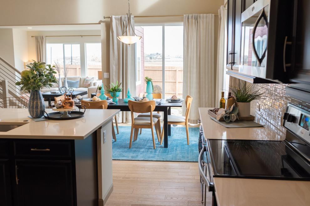Inspiration for a rustic kitchen remodel in Denver