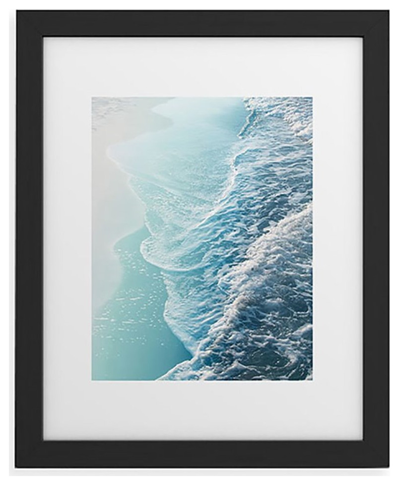 Deny Designs 15x21" Ocean Dream Waves Traditional Wood Framed Art Print