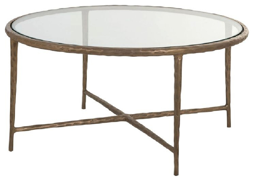 Round Glass Coffee Table OROA Freya Contemporary Coffee Tables by OROA Distinctive