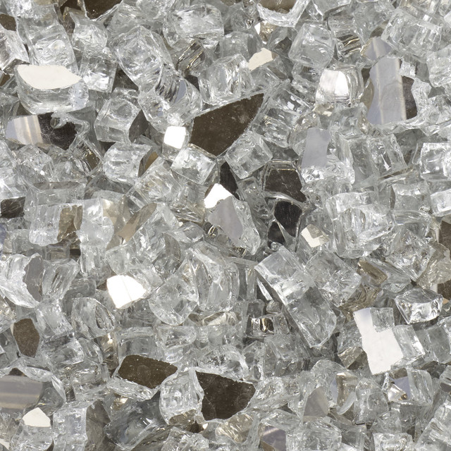 1 2 Reflective Tempered Fire Glass Diamond Starlight 10 Lb Jar