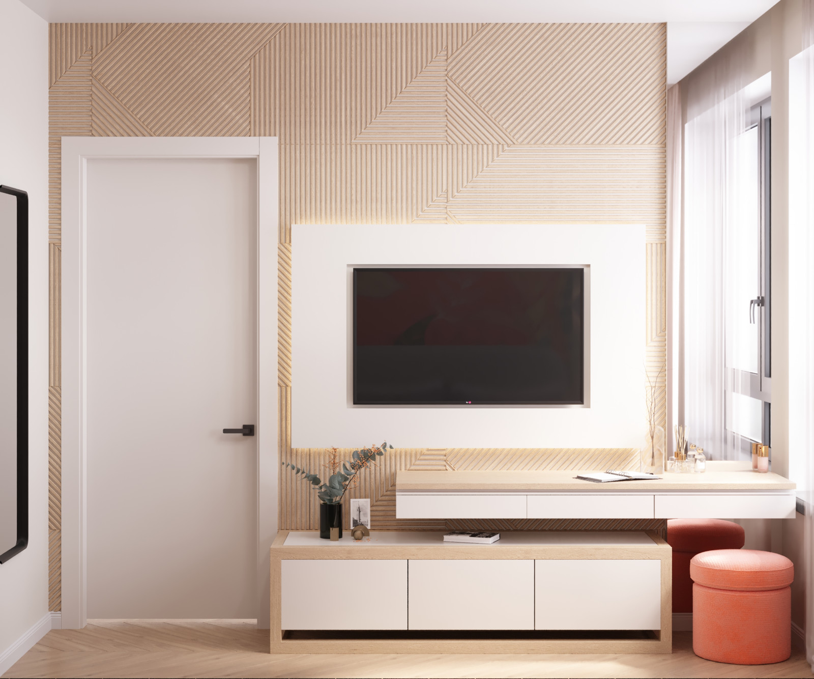 ЖК Discovery. Квартира для юной девушки.