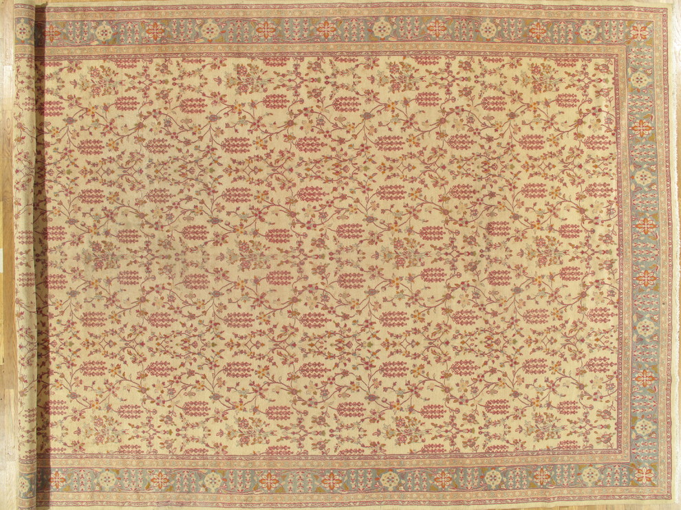 Indo-Kerman Carpet Rug, 10'2"x14'8"