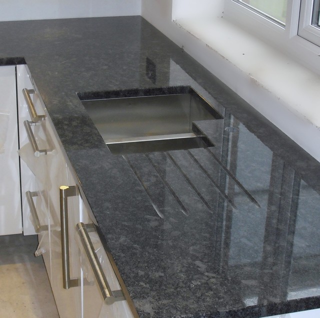 Steel Grey Granite Worktops Contemporary Manchester By