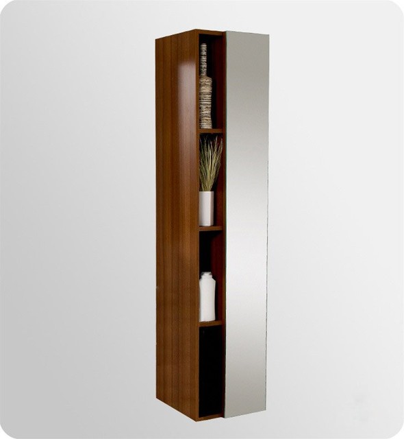 Fst8070 Fresca Senza Black Bathroom Linen Side Cabinet Bathroom Linen Side Cabinet