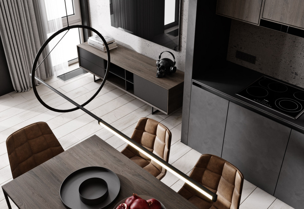 Квартира в темных оттенках