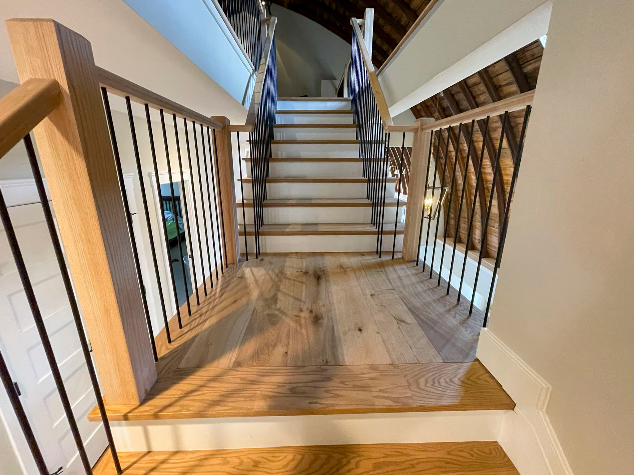 102_Straight-Freestanding Stairs/Landing in Barn Style Home, Leesburg VA 20175