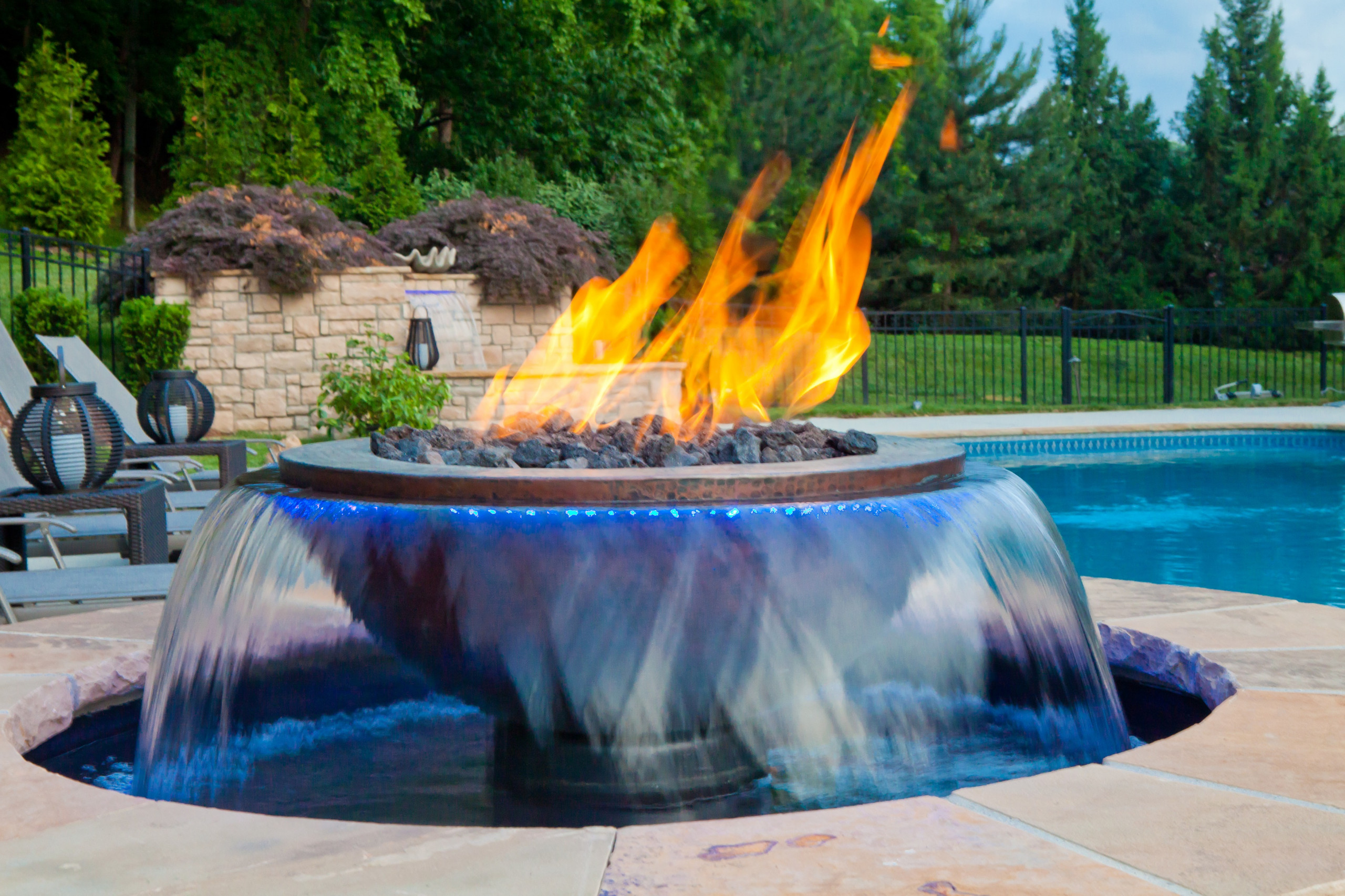 Fire And Water Features Houzz, Water Fire Pit