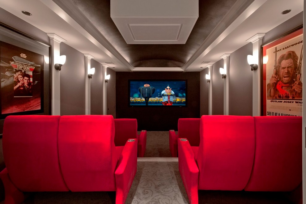 Listing Hillcrest Lodge Contemporary Home Theater Seattle by