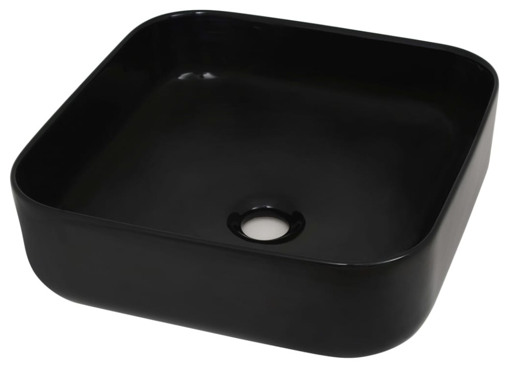 vidaXL Bathroom Sink Wash Basin Lavatory Sink Bath Sink Ceramic Square