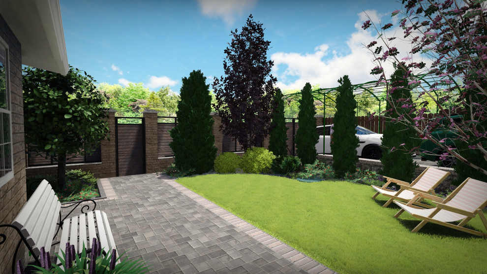 Ландшафтный проект с террасированием участка