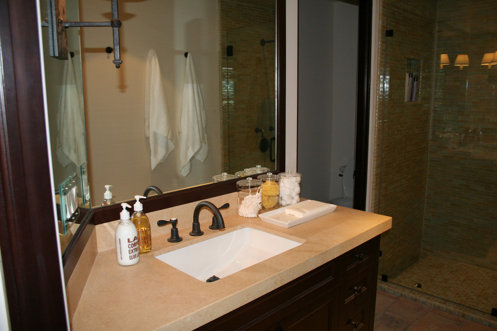 Transitional bathroom photo in Orange County