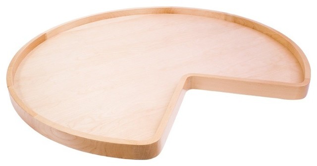 24" Kidney Wooden Lazy Susan , Without Hole