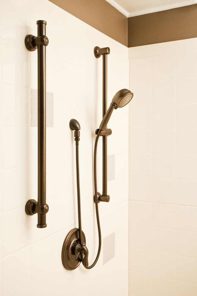 This is an example of a traditional bathroom.
