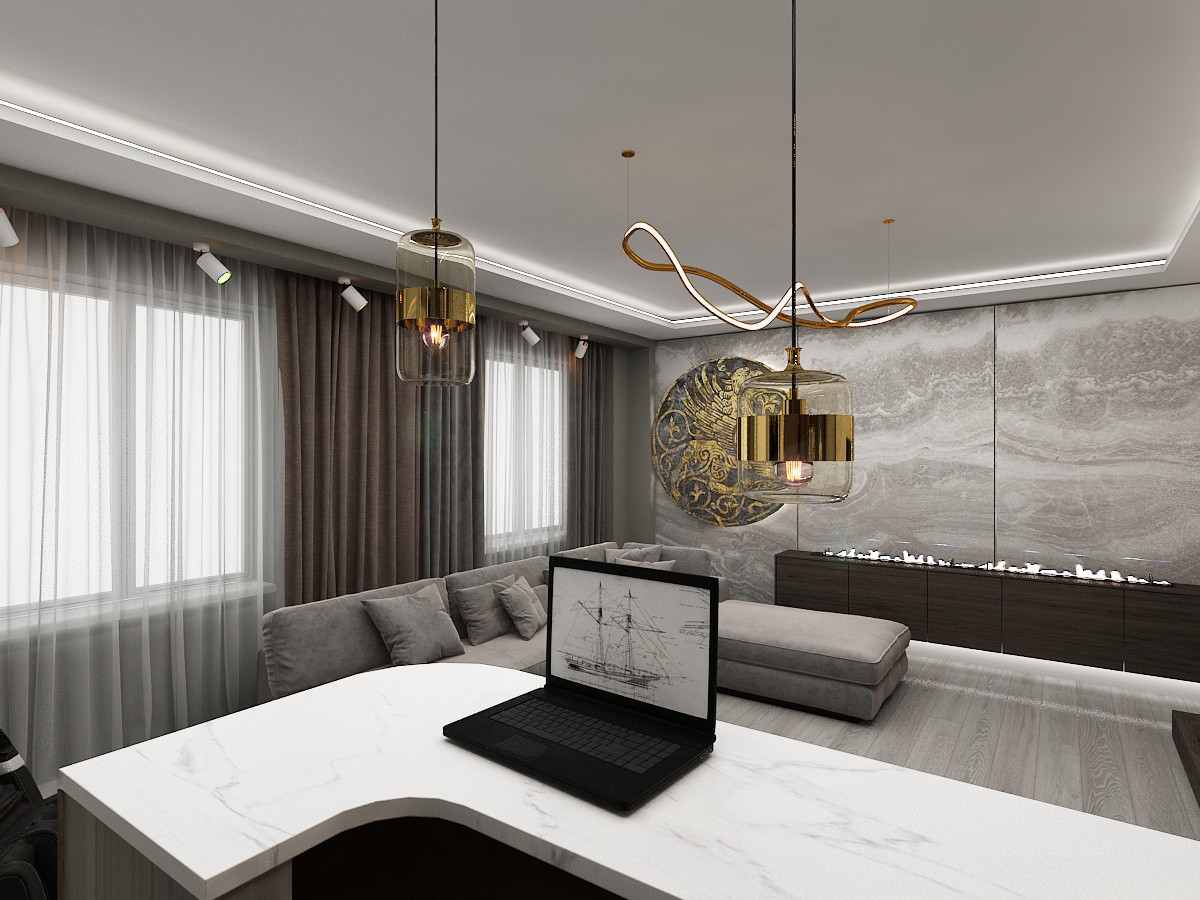 Комната отдыха с картиной  "Грифон"