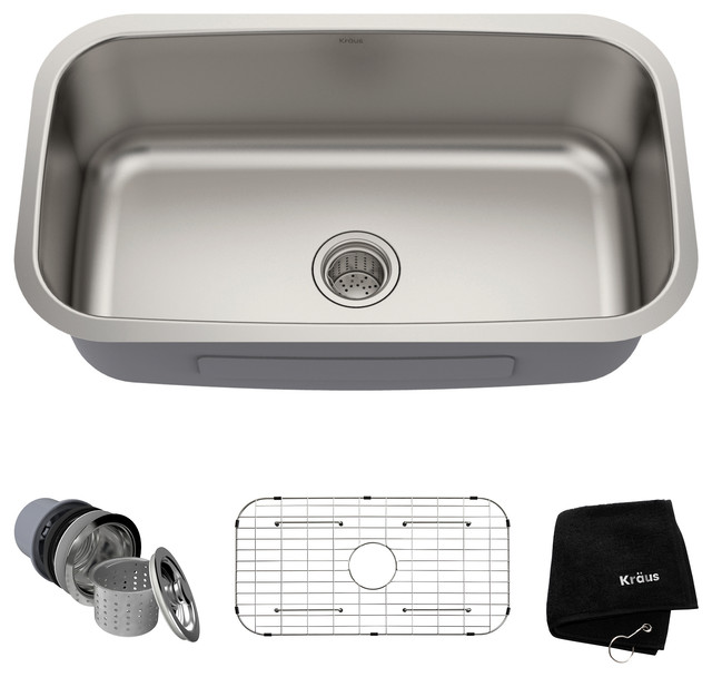 Kraus 31 1 2 Undermount Kitchen Sink Stainless Steel Accessories