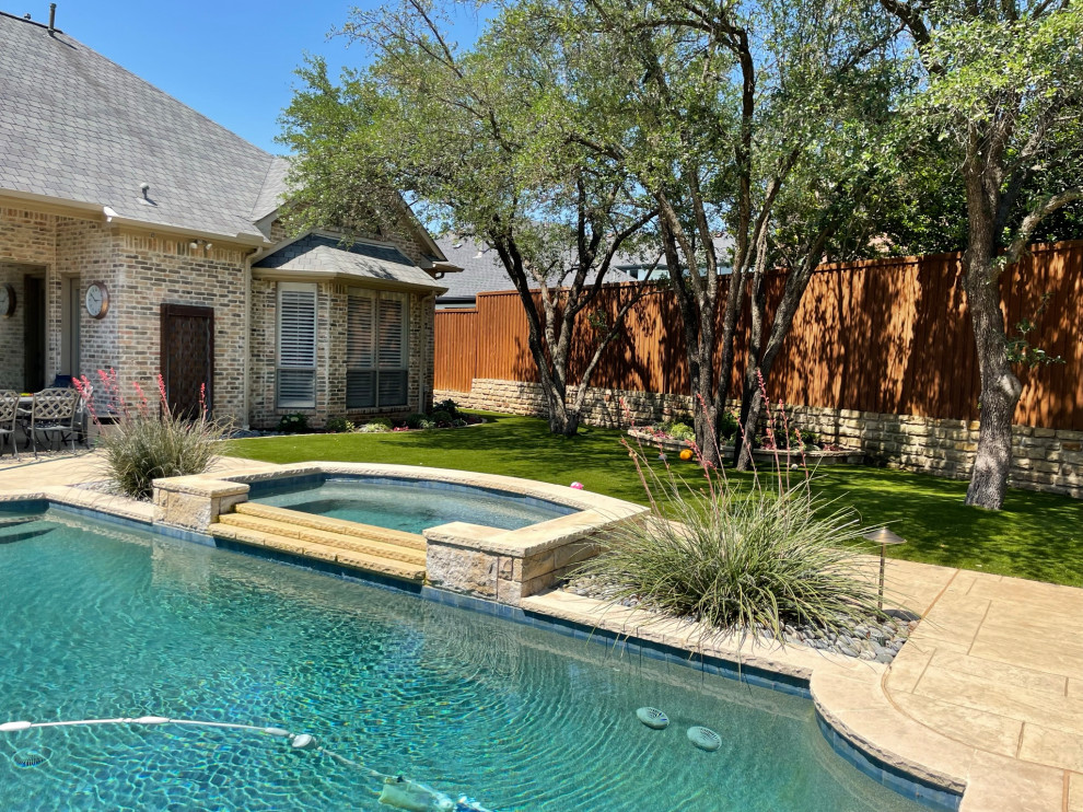 Back yard and pool landscape