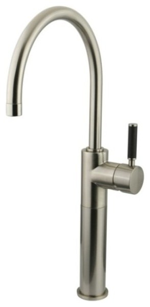 Kaiser Single Handle Vessel Sink Faucet, Satin Nickel