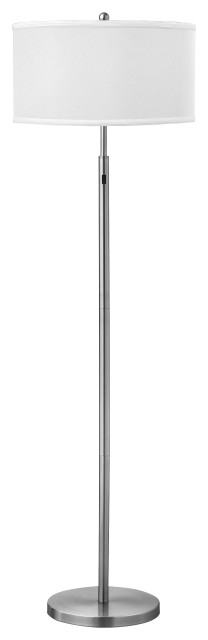 Basilare 57" Brushed Steel Floor Lamp