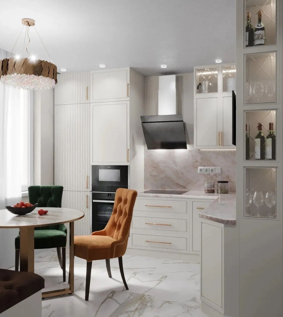 Кухня в стиле неоклассика для молодой семьи