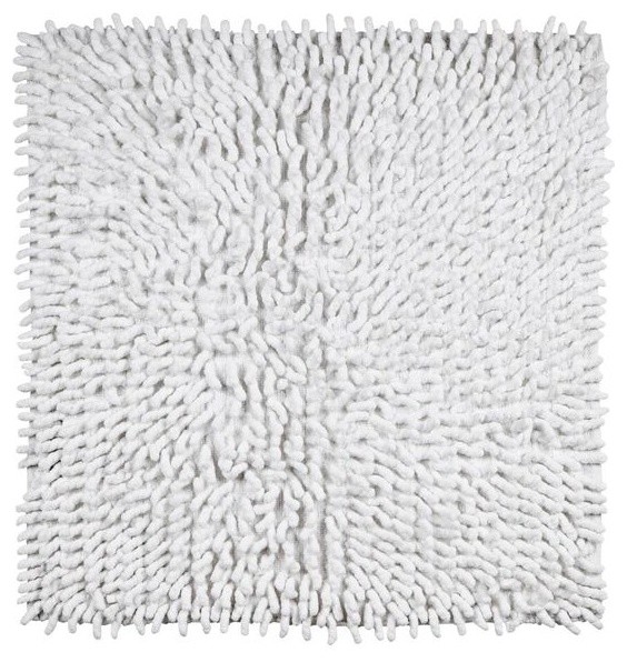 Loopy Chenille Bath Rug, White Modern Bath Mats by Better Trends