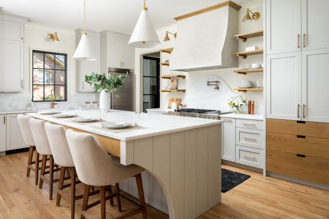Transitional Kitchen nyklassisk-koek