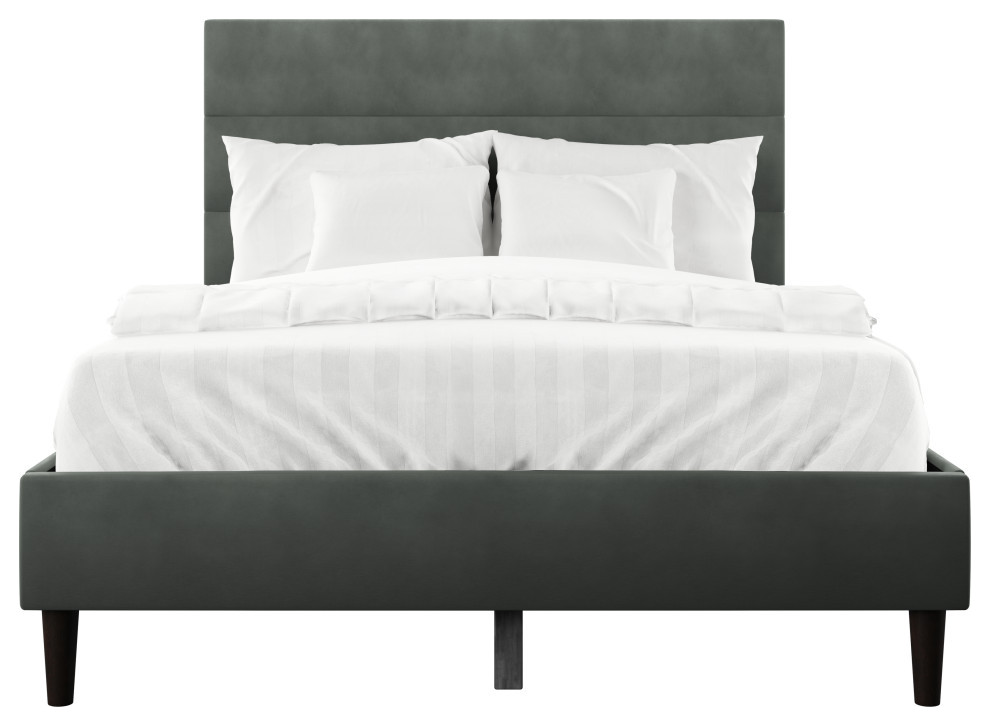Helena Platform Bed Midcentury Platform Beds by HomeFare Houzz