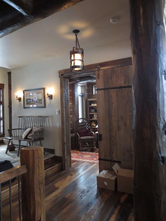 Entryway - rustic entryway idea in Denver