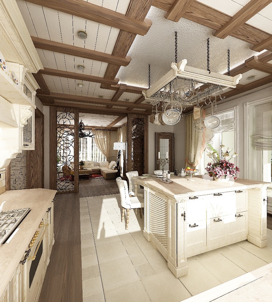 Дизайн-проект кухни в стиле "Шале".