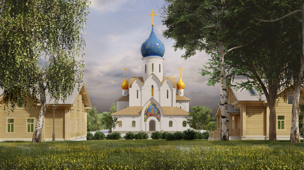 Храм Успения Пресвятой Богородицы и объекты внешней инфраструктуры Мужского мона