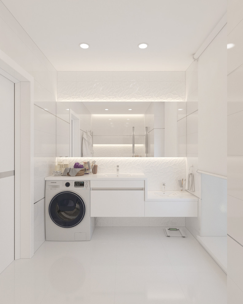 Ванная комната в светлых тонах