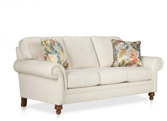 Larissa 88 Rolled Arm Sofa Traditional Sofas By Vlr Llc Houzz