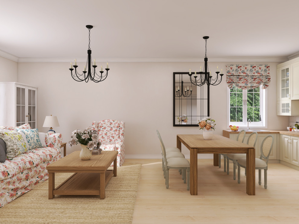 Проект кухни-гостиной в стиле "Прованс"