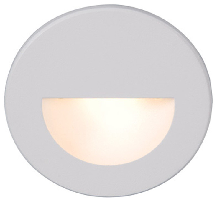 WAC Lighting LEDme Round Indoor or Outdoor Step and Wall Light, White