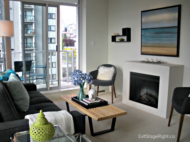 Home Staging Vancouver, B.C.-Vacant Condo contemporary-vardagsrum