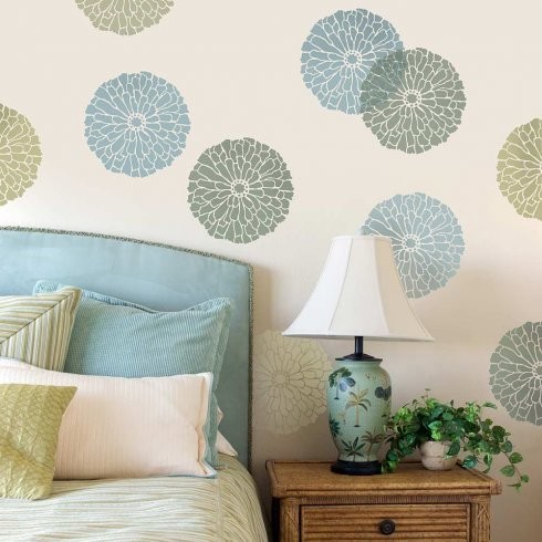 Stencil Art For Walls summer blossom wall art stencil - contemporary - wall stencils Stencil Art For Walls summer blossom wall art stencil - contemporary - wall stencils