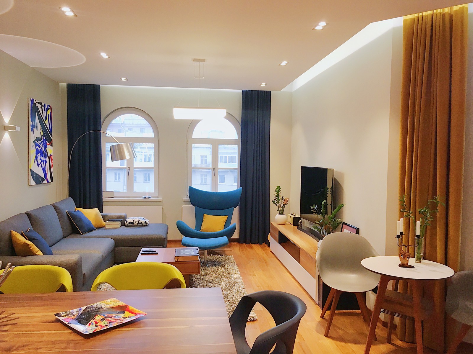 Текстиль в яркой квартире ЖК Итальянский Квартал