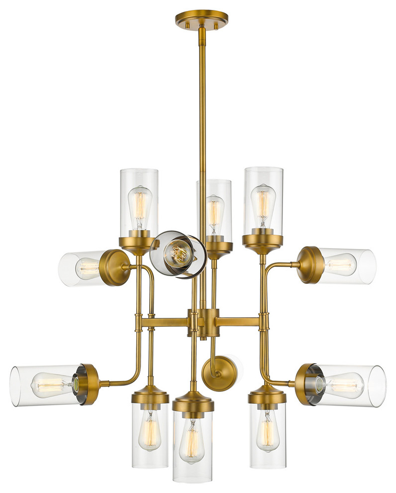 Calliope 12-Light Pendant, Foundry Brass