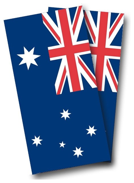 Australian Flag Cornhole Wrap, Set of 2
