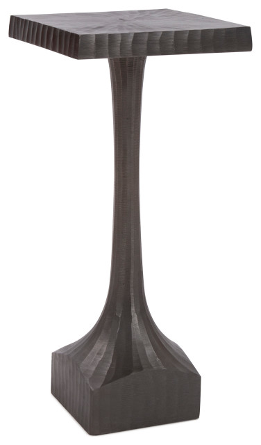 Howard Elliott Round Martini Candlestick Side Drinks Table Resting Cocktails, Home & Party Minimalist Pedestal Stand Side End Table For Small Space