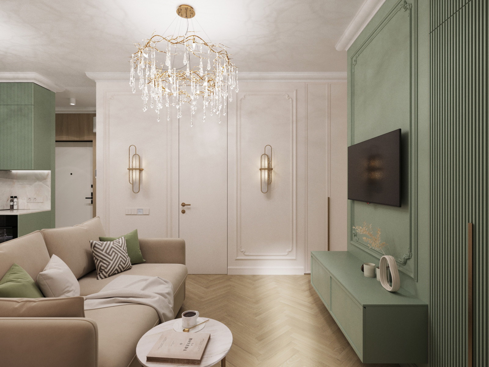 Дизайн-проект евротрехкомнатной квартиры 57 м2