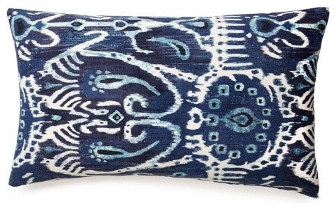 Cerva Navy Blue Ikat Pillow