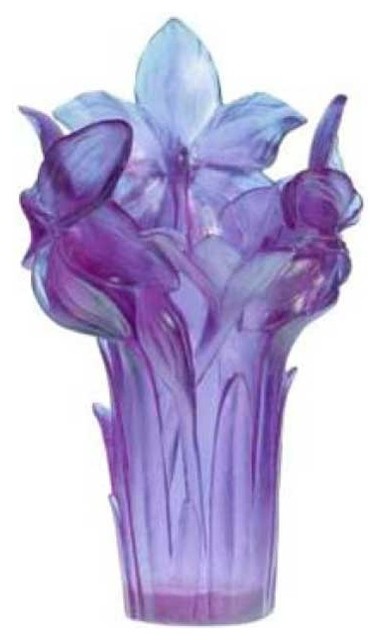 Daum Amaryllis Ultraviolet Vase Contemporary Vases By Fine