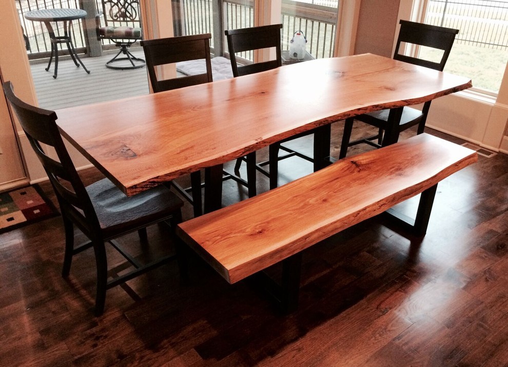 Oak Dining Room Table Rustic Dining Room Kansas City by KC