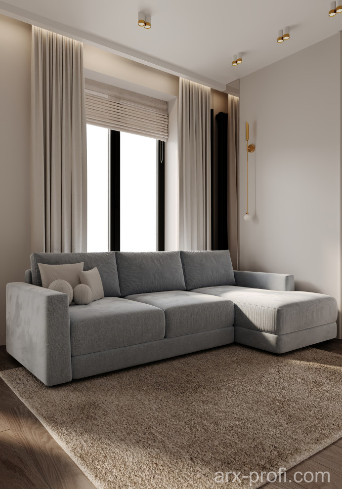 Проект интерьера квартиры 84 м2 в ЖК "Nagatino i-Land"