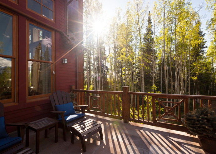Patio - rustic patio idea in Denver