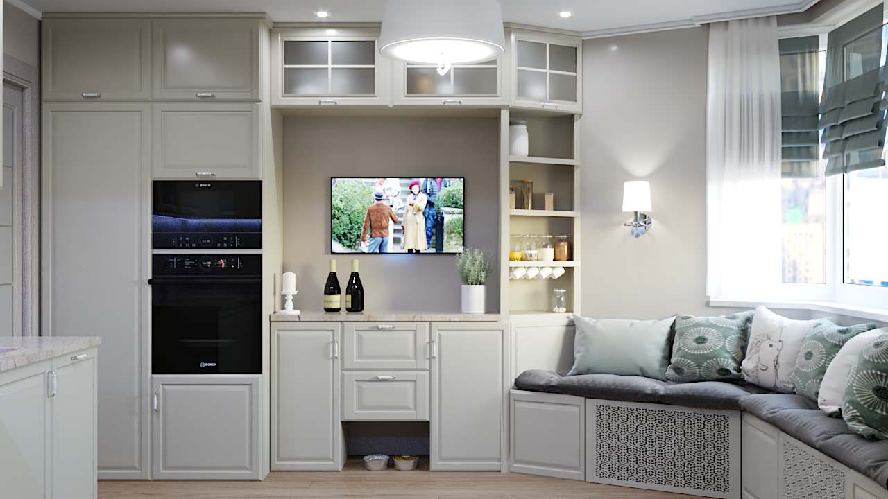 Кухня в стилистике "Современная классика"