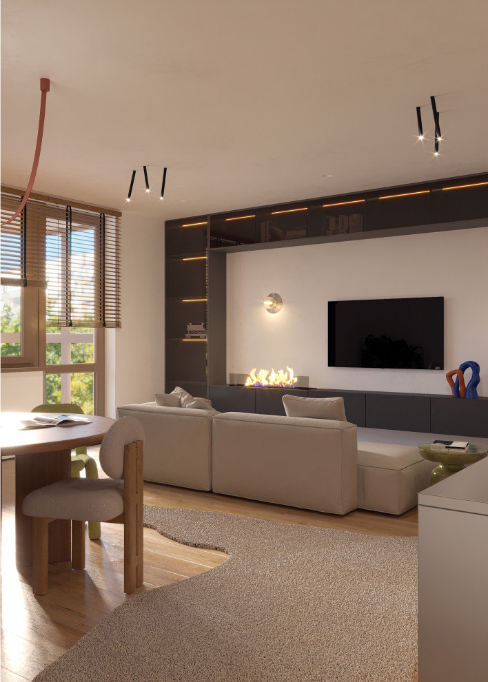 Дизайн-проект двухкомнатной квартиры с яркими акцентами